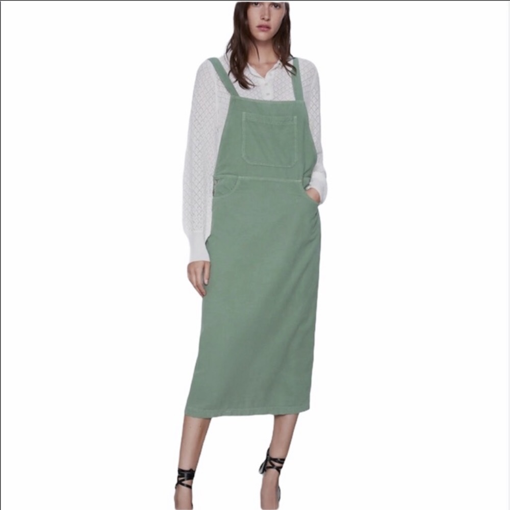 NWT Zara Overall Dress- Sophia Bib Skirt